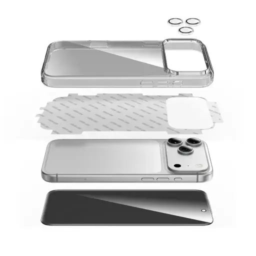 [GNQDPRTN17BK] مجموعة Green Lion 4 In 1 Defender لجهاز iPhone 17 Pro - الخصوصية