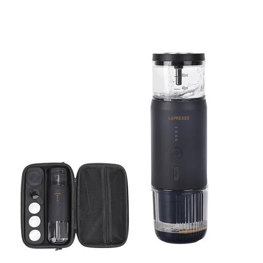 [LPCFFM0031] LePresso Portable Mini Espresso Machine with Travel Pouch - Black