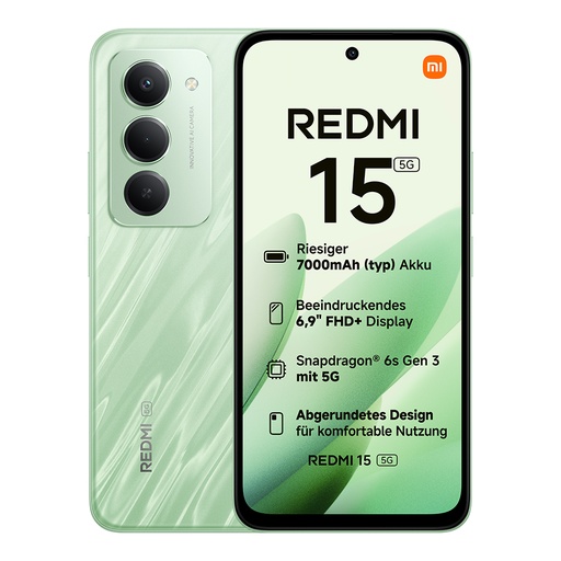 [25057RN09GGN] Redmi 15 5G 8/256GB Ripple Green