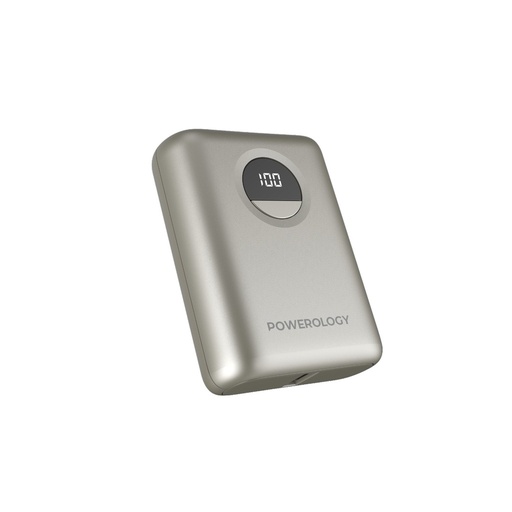 [PPBCHA04-TI] Powerology Ultra-Compact 10000 mAh Fast Charging Power Bank Titanum
