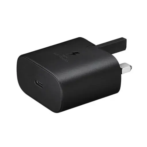 محول طاقة للسفر من سامسونج بقوة 25 وات بمنفذ USB-C - أسود