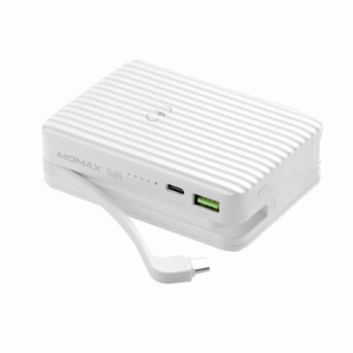 موماكس Q.Plug شاحن محمول 15000 ملّي أمبير ساعة، 65 واط – أبيض