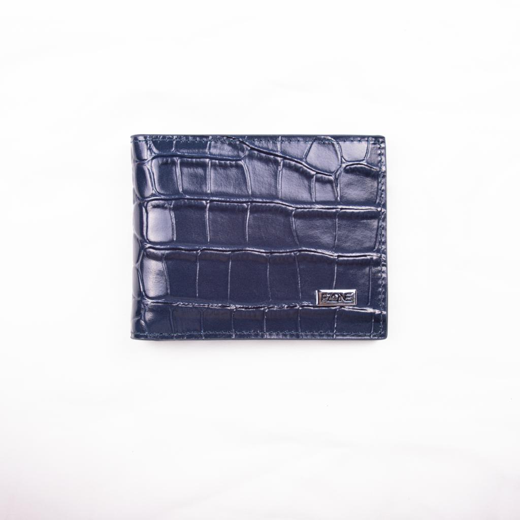 Fzone Leather Expert Bi-Fold Wallet – Navy Blue