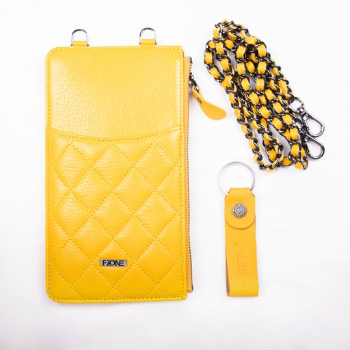 Fzone Leather Handbag Small (Yellow)