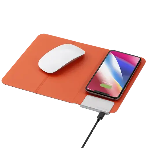 موماكس QM2 Q.Mouse Pad شحن لاسلكي قابل للطي، برتقالي