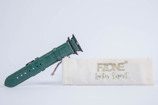FZONE Leather Apple Watch Strap 44/45mm Green