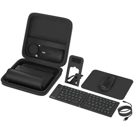 [PDKBMSC2285] Porodo 6-In-1 Keyboard & Mouse Set - Black