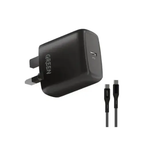 غرين ليون شاحن جداري USB-C مع كابل USB-C إلى USB-C بطول 1.2 متر