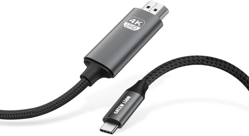 غرين ليون كابل USB-C إلى HDMI بدقة 4K – أسود