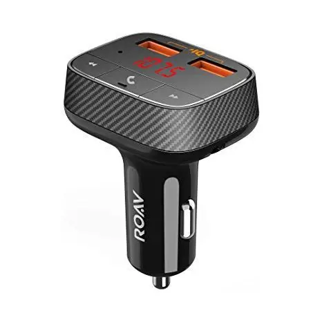 [R5111012] جهاز إرسال FM بلوتوث Anker Roav SmartCharge F2 ومحول صوت لاسلكي وجهاز استقبال