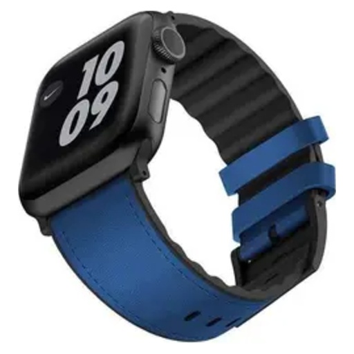 Viva Madrid Ventrux Leather Strap For Apple Watch 42/44/45/46/49mm - Eventide Blue