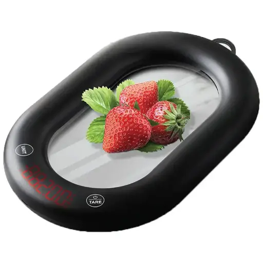 [PDLFSTCK838BK] Porodo Lifestyle Glass Design Smart Kitchen Digital Scale with Real-Time App Sync - Black