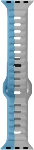 Pawa Lagos Premium Soft Silicon Straps 44/45/49mm - Grey Blue