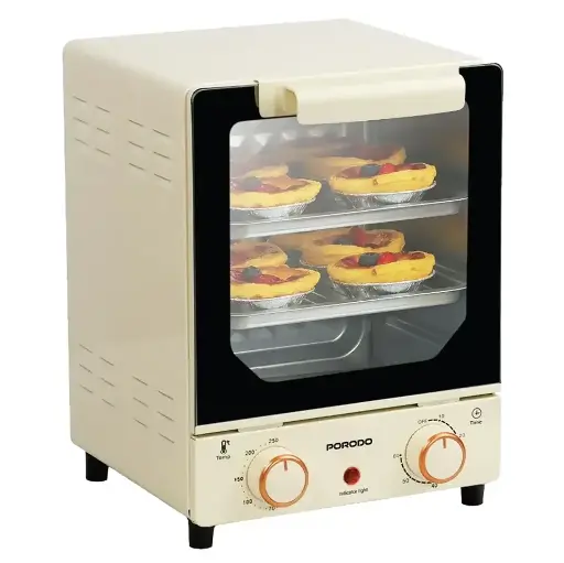 [PDMOKB15FWH] Porodo Lifestyle Vertical Design Temp Glass Mini Oven - White