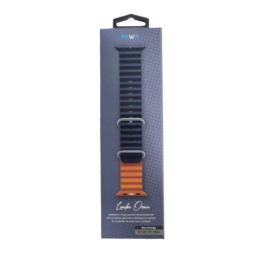 [PW-WLLOIW-GROR] Pawa London Ocean Watch Strap 44/45/49mm - Grey Orange