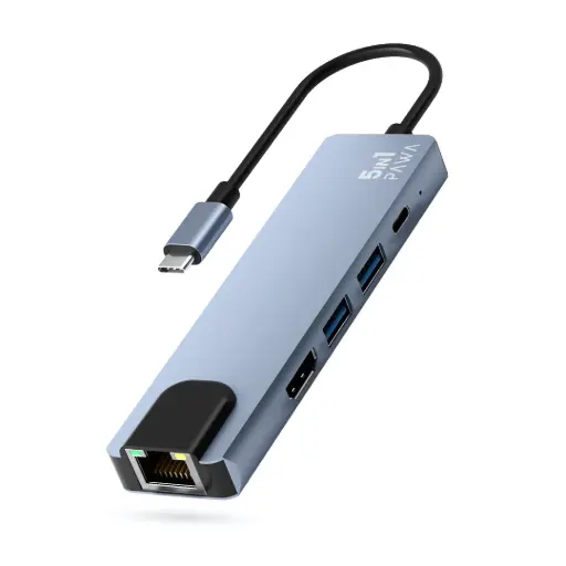 Pawa 5 in1 USB-C HUB With 4K HDMI - Black