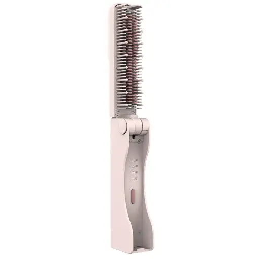 [PDLFSTHC313PK] Porodo Foldable Mini Straightener Brush - Pink