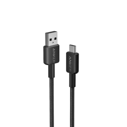 [A81H6H11.BK] كابل أنكر 322 من نوع USB-A إلى USB-C، طوله 6 أقدام، مصنوع من النايلون