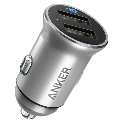 Anker A2727H42 24W Dual USB PowerDrive 2 Car Charger Alloy Silver