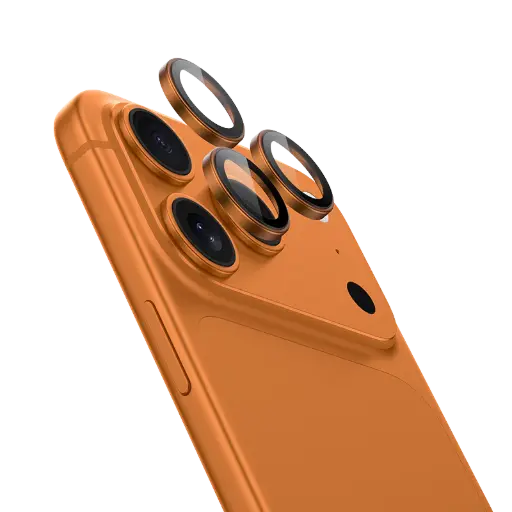 [GNCMHDP17PMOG] عدسة كاميرا Green Lion HD Plus لهاتف iPhone 17 Pro/17 Pro Max - برتقالي