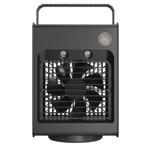 Porodo Lifestyle Air & Mist Portable Cooling Fan With Night Light BLACK
