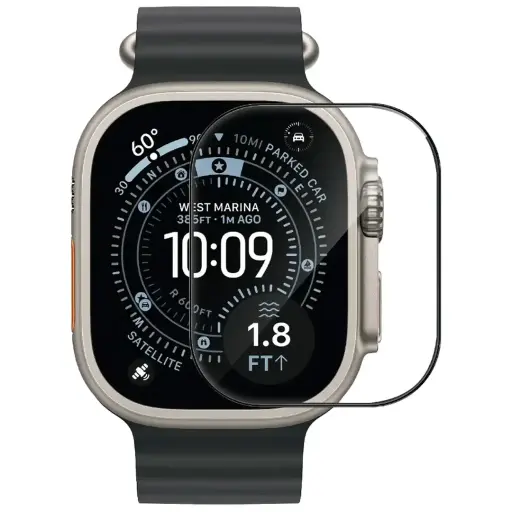 واقي شاشة Green Lion Ultra 3 Guard HD لساعة Apple Watch مقاس 49 مم - شفاف