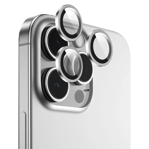 Green Lion Silicone Camera Lens for iPhone 16 Pro Max / Pro – Silver