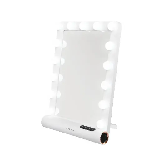 [PD-LFST162-WHRG] Porodo Lifestyle Hollywood Vanity Lighted Mirror - White/Rose Gold 