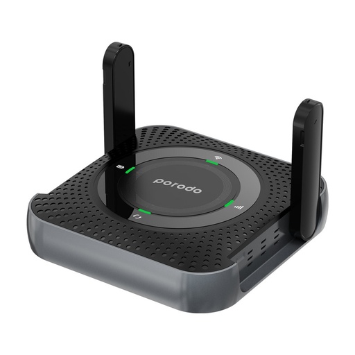 راوتر بورودو محمول CPE/MiFi لشبكات 3G و4G ببطارية 4000 ملّي أمبير ساعة – أسود ورمادي