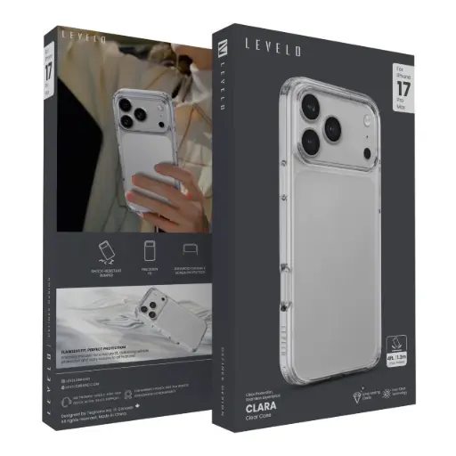 [LVLCLRC17PTR] Levelo Clara TPU+PC Case iPhone 17Pro &17promax