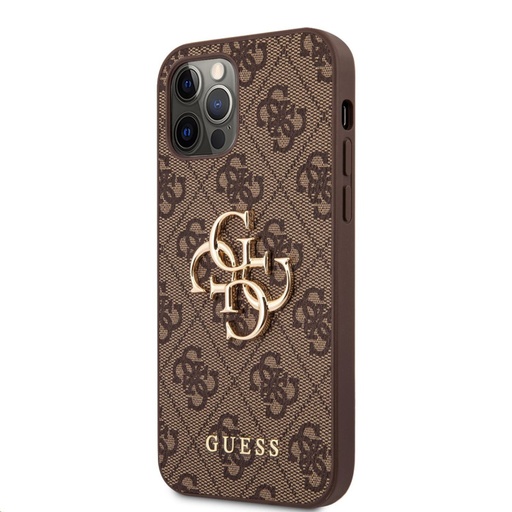 [CVRIP12GUSSE] Guess pu 4g big metal logo hard case iphone/12 pro