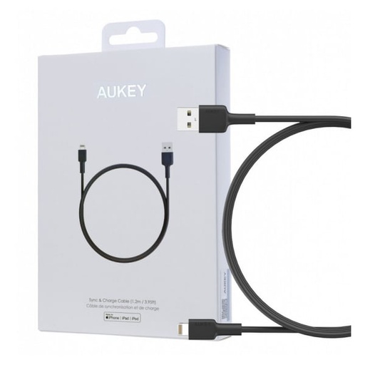 Aukey CB-BAL1 Nylon Braided MFI USB-A To Lightning Cable 1.2M
