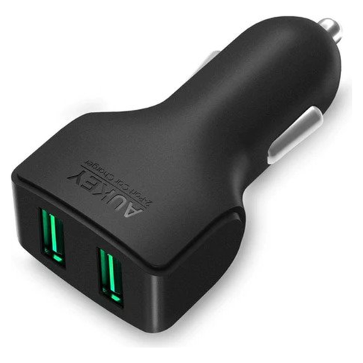 شاحن سيارة Aukey CC-S3 صغير بمنفذين 24 واط و4.8 أمبير