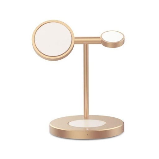 [GN3IN1MWCBK] Green Lion 3 in 1 Magnetic Fast Wireless Charger 15W - Gold