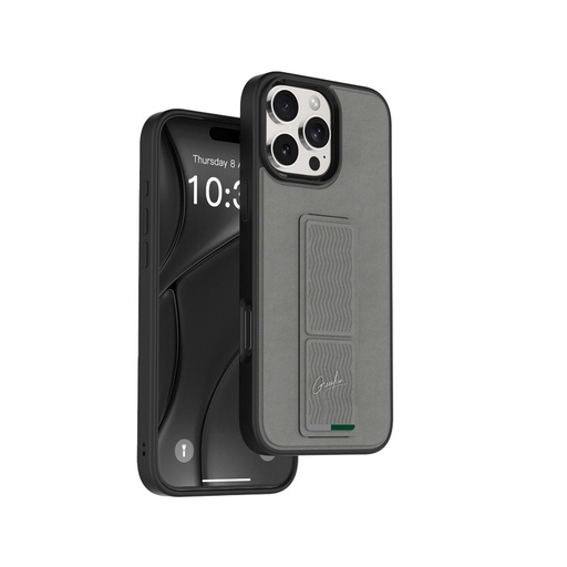 [GNGRPX16PMGY] Green Lion Grip-X Multi-Functional Kickstand for iPhone 16 Pro Max - Gray