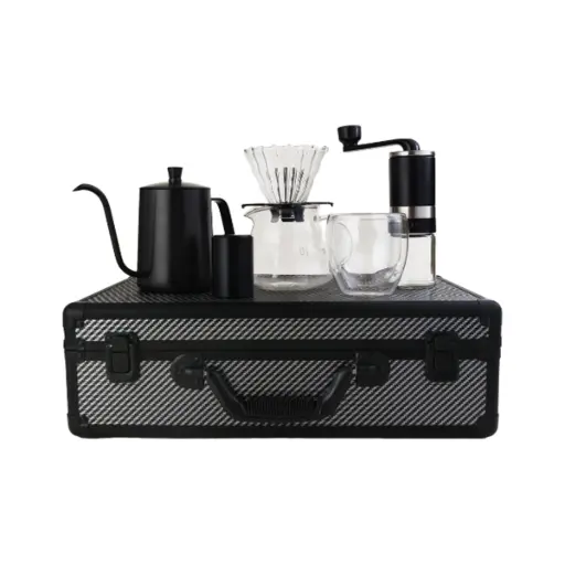 [CTSET] Coffee Travel Set 9-In1 Outdoor Camping Pour Over Portable Coffee Maker & Storage Box