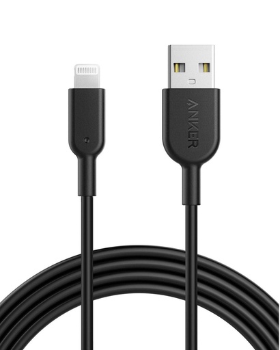 أنكر كابل باور لاين II من USB-A إلى لايتنينغ – أسود