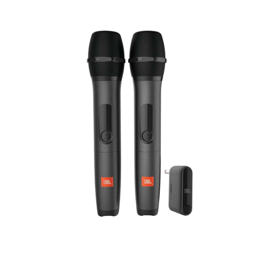 [JBLWIRELESSMIC] نظام ميكروفون لاسلكي مزدوج من JBL مع مستقبل ثنائي القناة - أسود