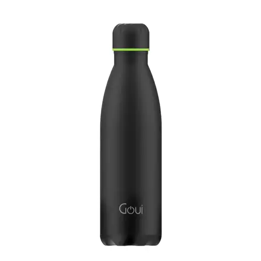 Goui Loch Bottle مع شاحن لاسلكي 6000 مللي أمبير/ساعة أسود
