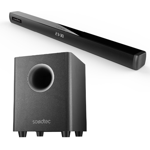 [PD-ST21SB150-BK] Soundtec By Porodo 2.1 Ch Sound bar With Wireless Subwoofer