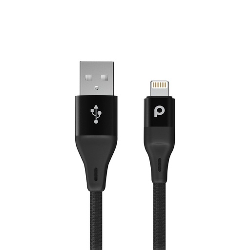 Porodo Aluminum Braided USB-A to Lightning Cable 2.2m 2.4A