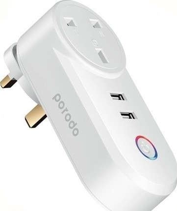 [PD-WFPU2-WH] Porodo Lifestyle Dual Usb-Port Smart Wifi Plug